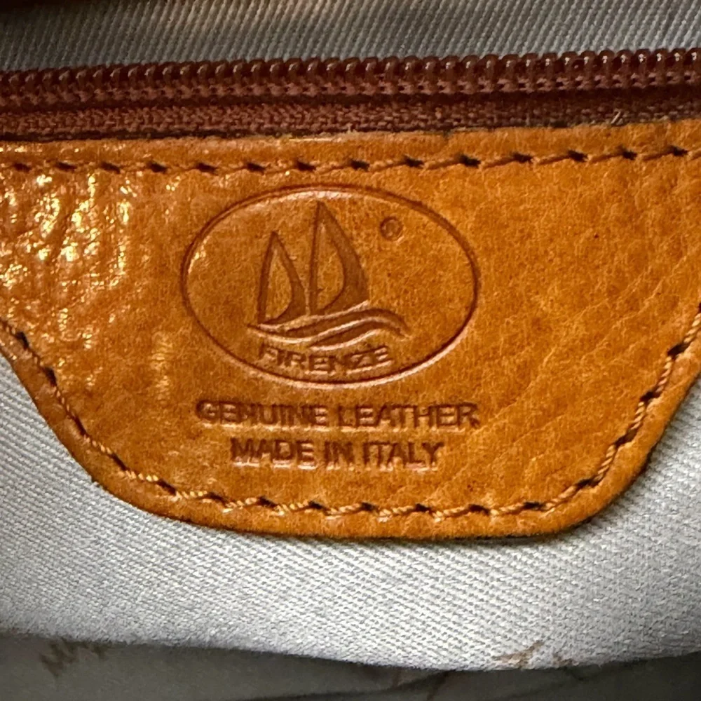 Firenze Leather Handbag Purse cognac Pelletterie D&D